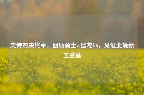 史诗对决终章,回顾勇士vs猛龙G6,见证北境新王登基