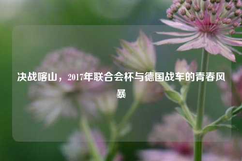 决战喀山,2017年联合会杯与德国战车的青春风暴