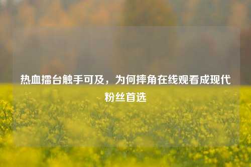 热血擂台触手可及，为何摔角在线观看成现代粉丝首选