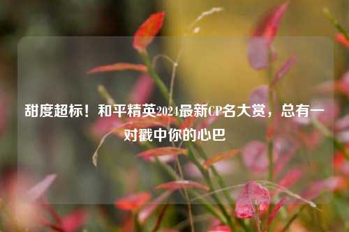 甜度超标！和平精英2024最新CP名大赏，总有一对戳中你的心巴