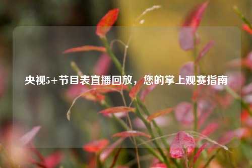 央视5+节目表直播回放，您的掌上观赛指南