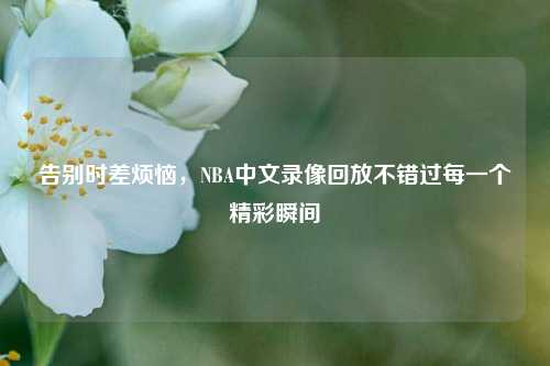 告别时差烦恼,NBA中文录像回放不错过每一个精彩瞬间
