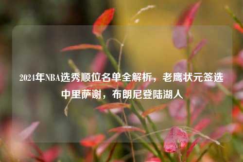 2024年NBA选秀顺位名单全解析,老鹰状元签选中里萨谢,布朗尼登陆湖人