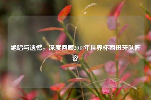 绝唱与遗憾,深度回顾2018年世界杯西班牙队阵容