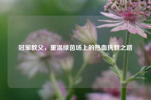 冠军教父，重温绿茵场上的热血执教之路