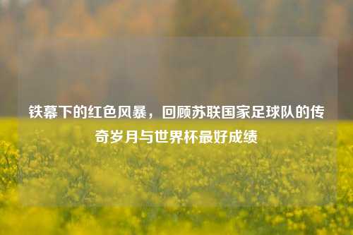 铁幕下的红色风暴,回顾苏联国家足球队的传奇岁月与世界杯最好成绩