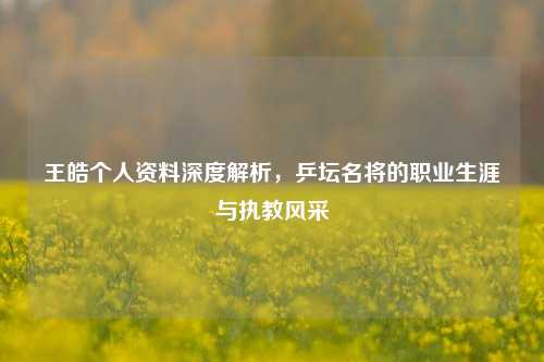 王皓个人资料深度解析，乒坛名将的职业生涯与执教风采