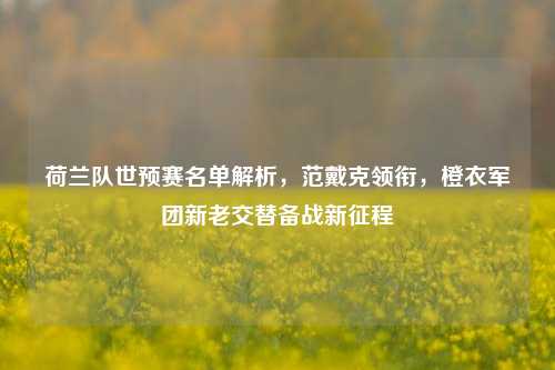 荷兰队世预赛名单解析,范戴克领衔,橙衣军团新老交替备战新征程