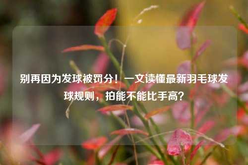 别再因为发球被罚分!一文读懂最新羽毛球发球规则,拍能不能比手高?