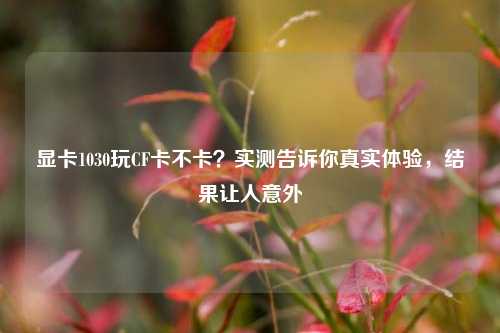 显卡1030玩CF卡不卡?实测告诉你真实体验,结果让人意外
